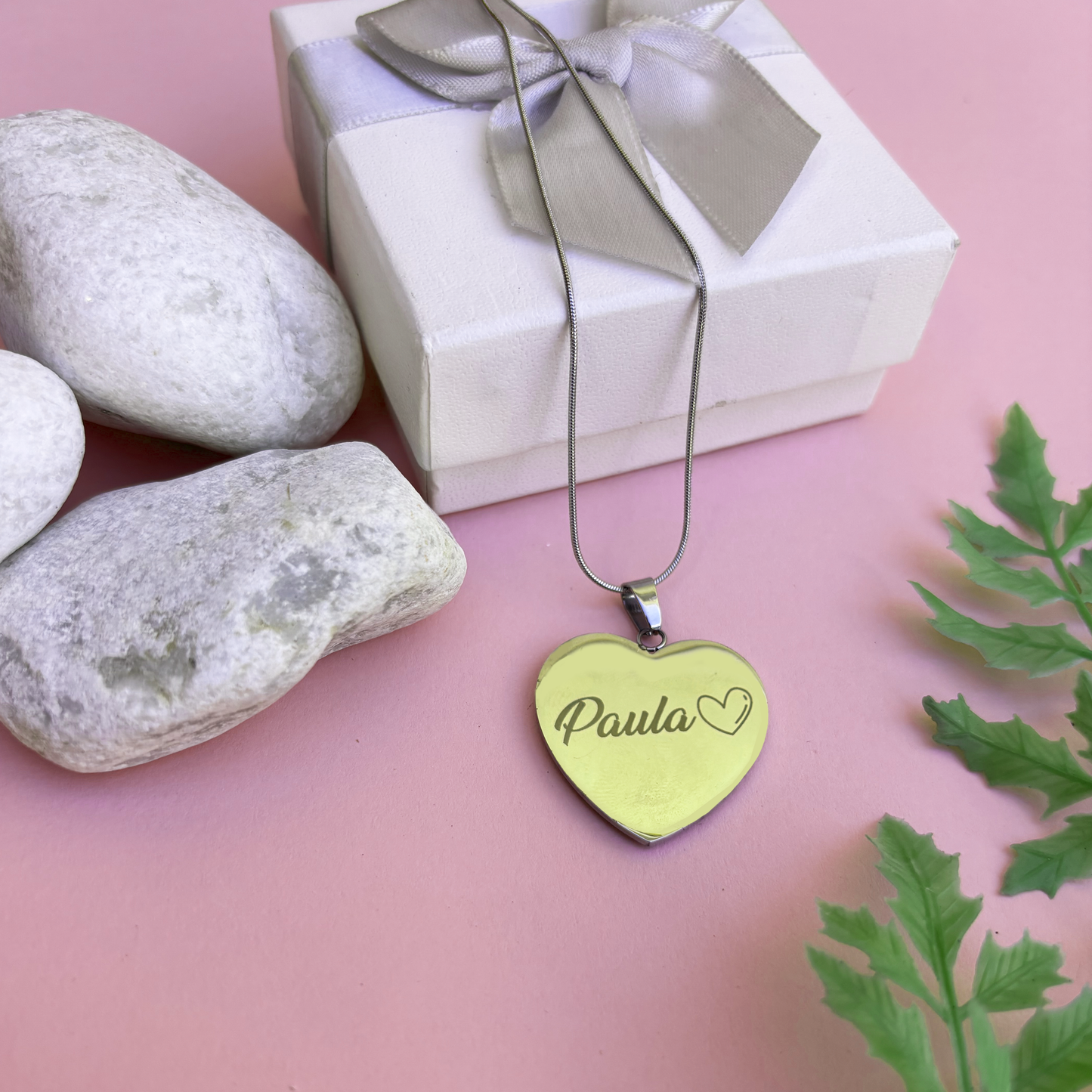 Collar Corazón Con Dedicatoria Para Hija Con Nombre Personalizado