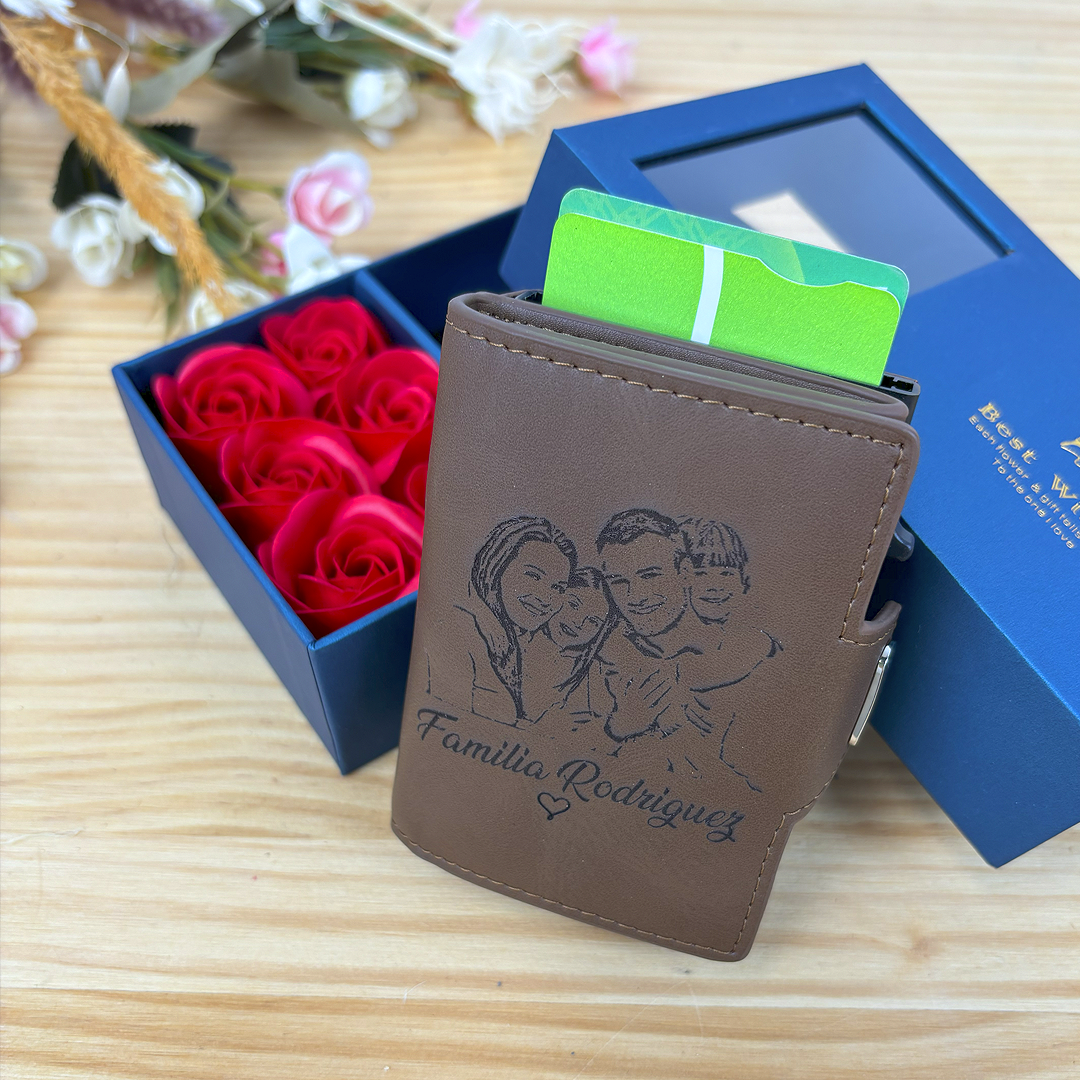 Cartera personalizada con foto y texto