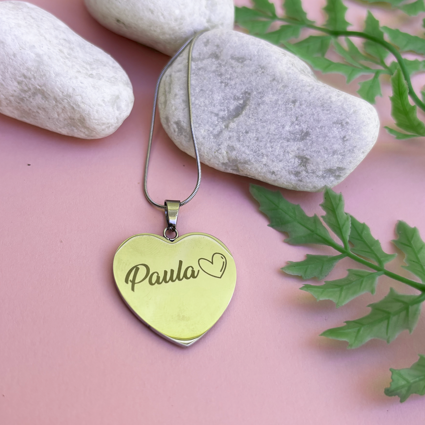 Collar Corazón Con Dedicatoria Para Hija Con Nombre Personalizado