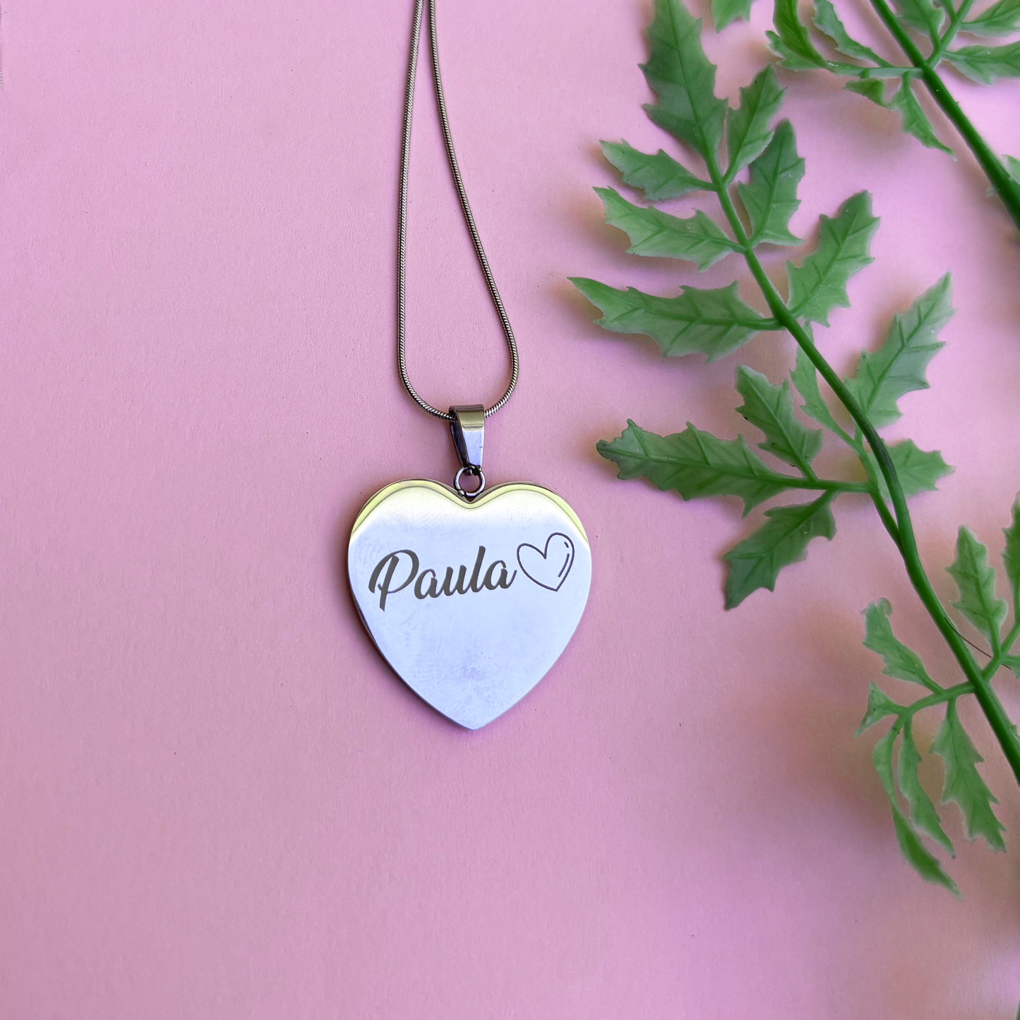 Collar Corazón Con Dedicatoria Para Hija Con Nombre Personalizado