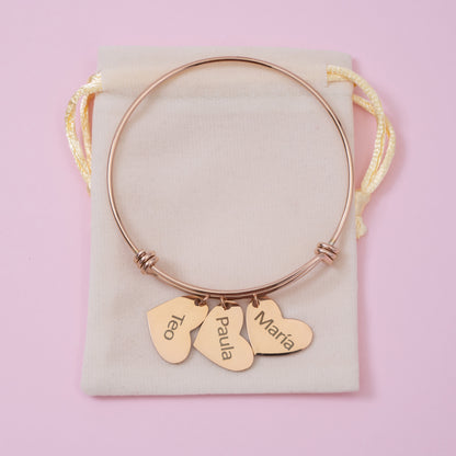 Pulsera Corazón - Oro Rosa de 18K