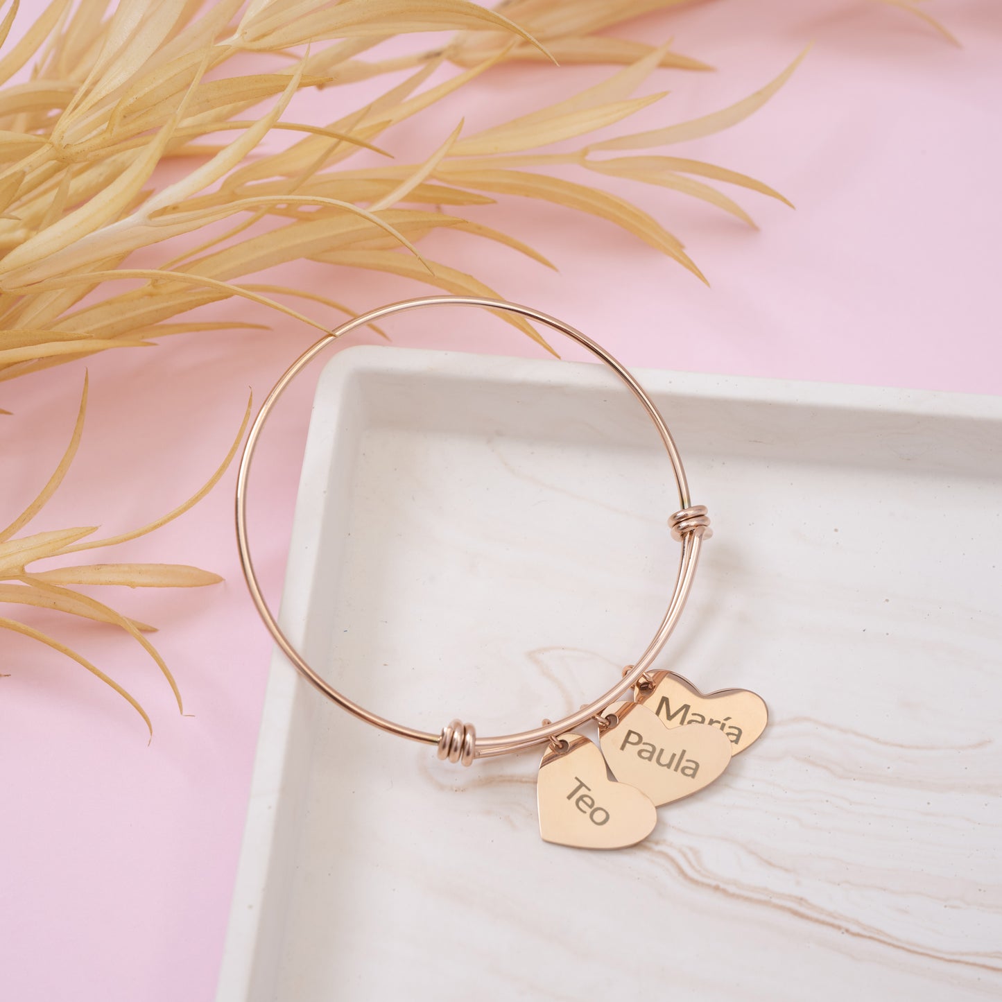 Pulsera Corazón - Oro Rosa de 18K