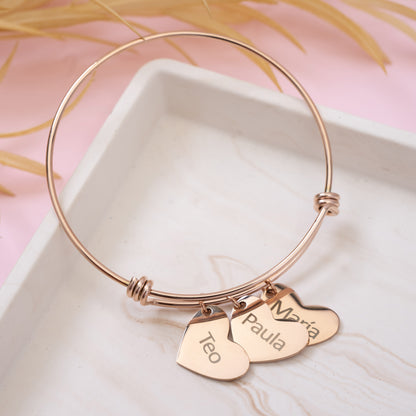 Pulsera Corazón - Oro Rosa de 18K