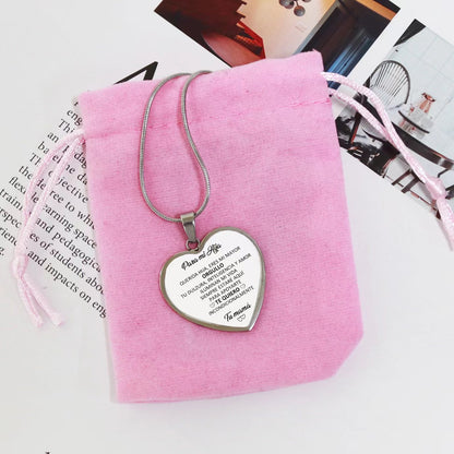 Collar Corazón Con Dedicatoria Para Hija Con Nombre Personalizado